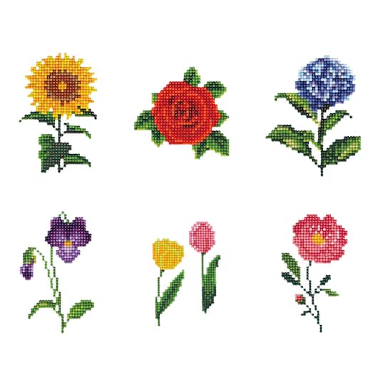 Flowers Diamond Art Kit by Make Market Paint | 4 x 6 | Michaels